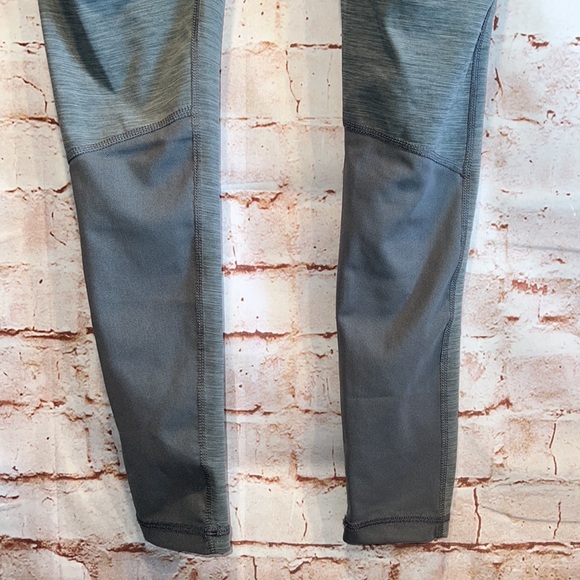 Nike Pro mid rise mesh paneled leggings training ankle length grey fitted Medium - Picture 7 of 15